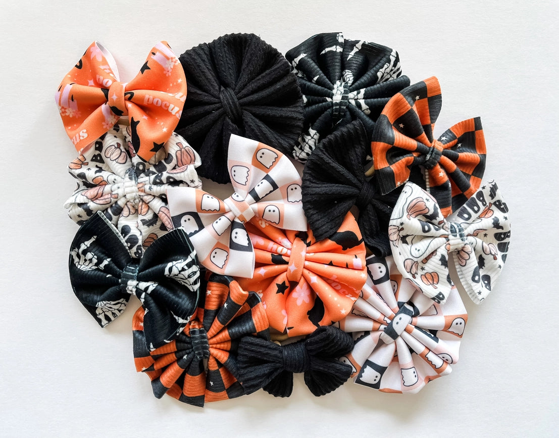 Spooky Season Baby Bow Headbands - NOW AVAILABLE!