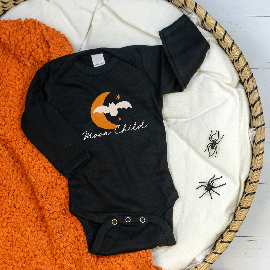 Moon Child Halloween Long Sleeve Bobysuit