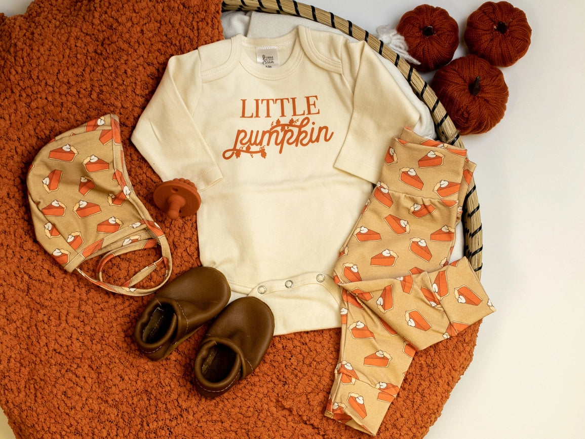 Pumpkin Pie Baby Leggings / Fall Thanksgiving Baby Leggings