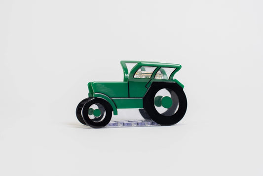 Green Tractor Hair Claw Clip