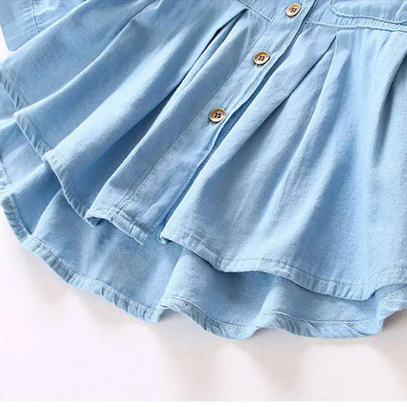 Toddler Girls Denim Flare Shirt