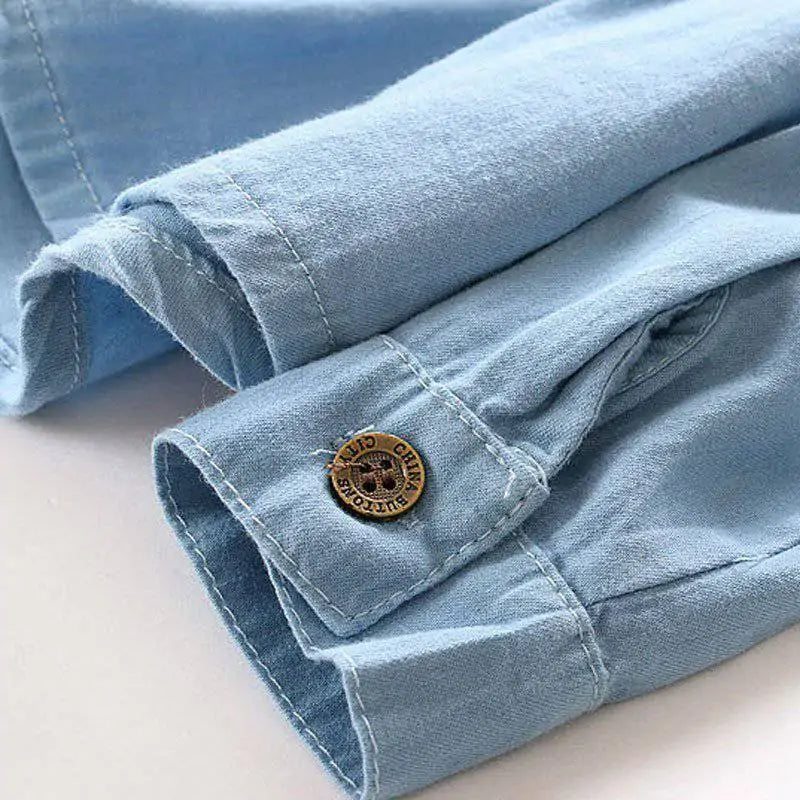 Toddler Girls Denim Flare Shirt