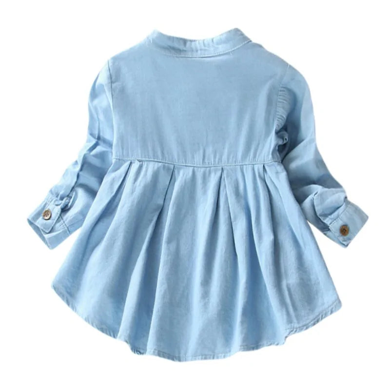 Toddler Girls Denim Flare Shirt