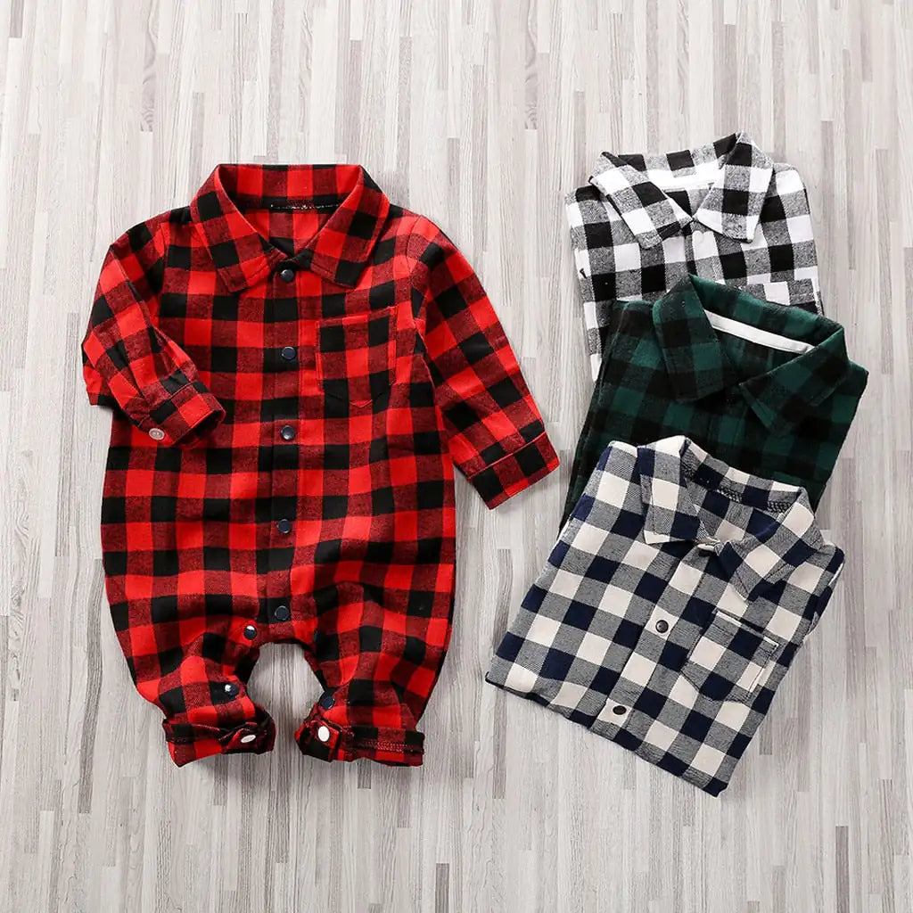 Baby Buffalo Plaid Romper