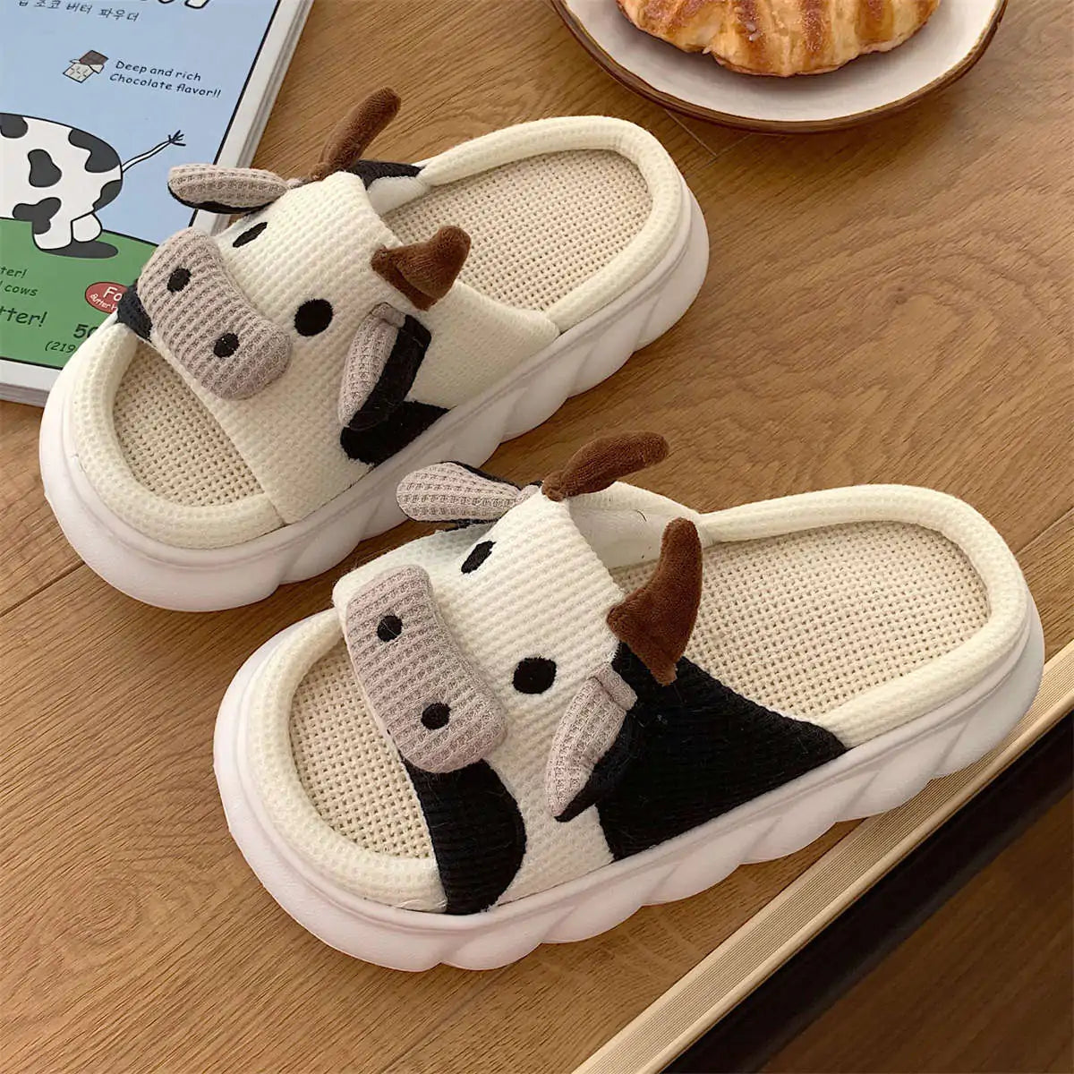 Milk Cow Slippers - Adult Size