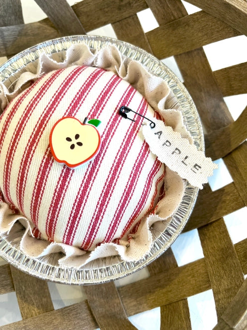 Mini Rustic Fabric Pie - Apple / Home Decor