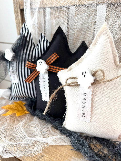Halloween Haunted House Mini Pillow / Home Decor