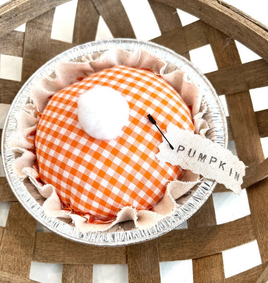 Mini Rustic Fabric Pie - Pumpkin Gigham