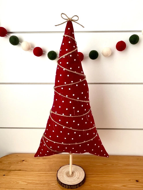 3 pc Vintage Print Christmas Tree Set