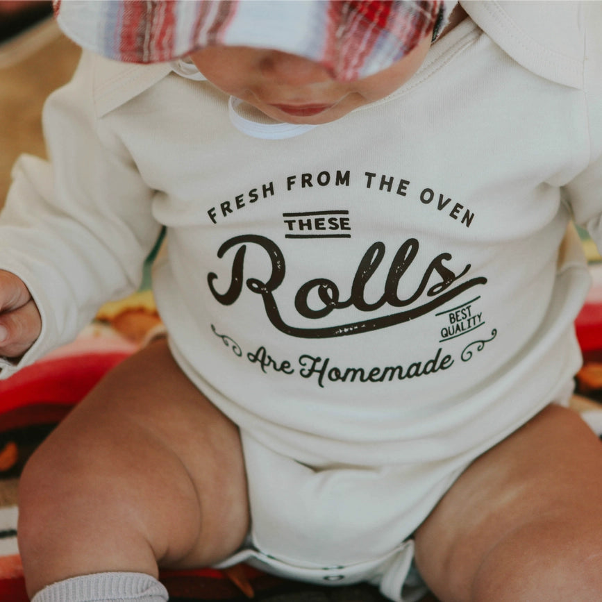 These Rolls Are Homemade | Baby Bodysuit Funny Thanksgiving